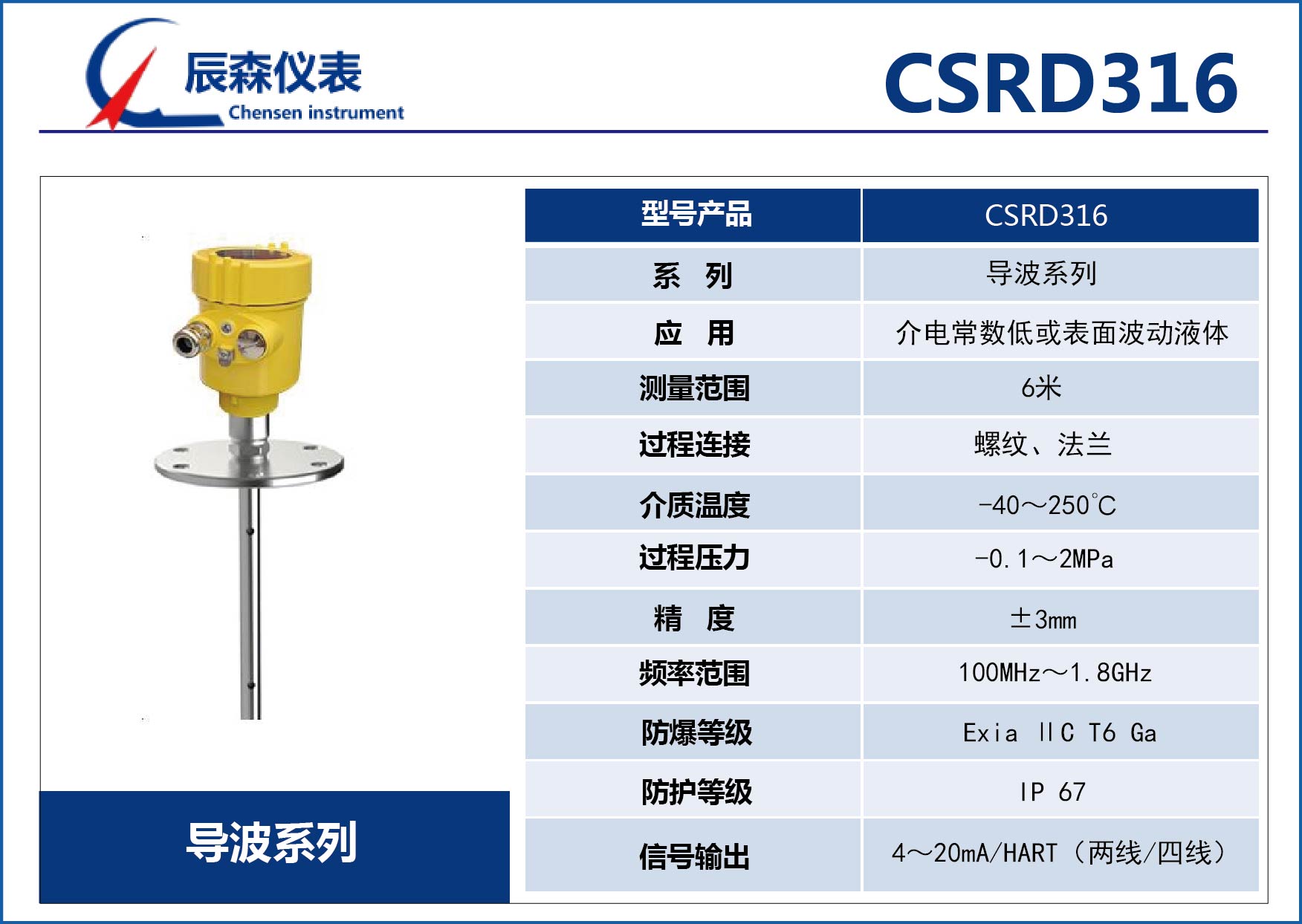 呼和浩特導(dǎo)波雷達(dá)物位計(jì)CSRD316